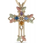 Birthstone/Mother's Cross Pendant 1 to 7 Stoners - by Coleman